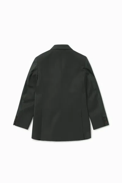 1989 Studio Double Breasted Blazer In Green