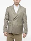 1989 Studio Double-breasted Peak-lapel Blazer In Gray