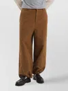 1989 Studio Elasticated Cuffs Side Pockets Belt Loops Trousers In Brown