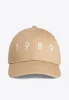 1989 Studio Embroidered 1989 Baseball Cap In Beige
