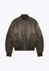 1989 Studio Embroidered 1989 Bomber Jacket In Brown