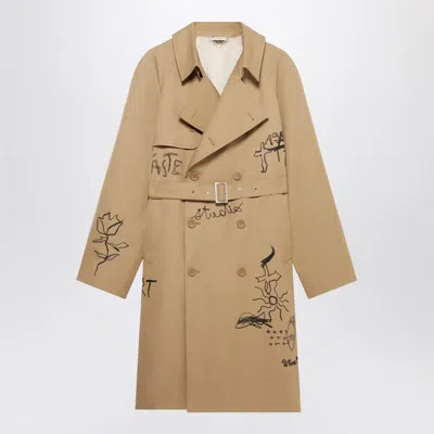 1989 STUDIO 1989 STUDIO EMBROIDERED TRENCH SCRIBBLE