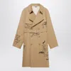 1989 Studio Embroidered Trench Scribble In Neutrals