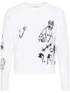 1989 Studio Scribble Knitted Sweater In White