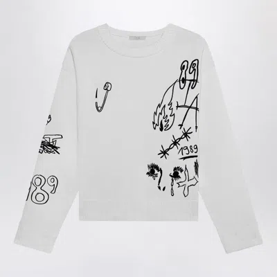 1989 STUDIO 1989 STUDIO EMBROIDERY CROP KNIT ROUND NECK