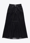 1989 Studio Flared Maxi Denim Skirt