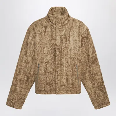1989 Studio Flock Denim Puffer 1989 Camo In Brown