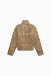 1989 Studio Flock Denim Puffer Camo Jacket In Multi