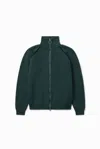 1989 Studio Full Zip Raglan Sweater In Green