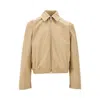 1989 Studio Logo Embroidered Zip-up Jacket In Beige