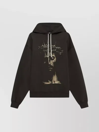 1989 STUDIO GRAPHIC PRINT HOODED JESUS SWEATER