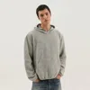 1989 Studio Knitted Hoodie With Hood And Kangaroo Pocket In Gray