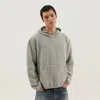 1989 Studio Knitted Hoodie With Hood And Kangaroo Pocket In Gray