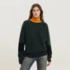 1989 Studio Block Design Turtleneck Sweater In Green