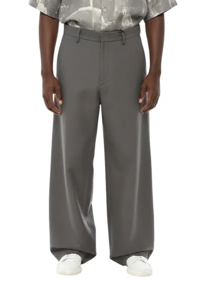 1989 Studio Grey Loose Solid Trousers In White