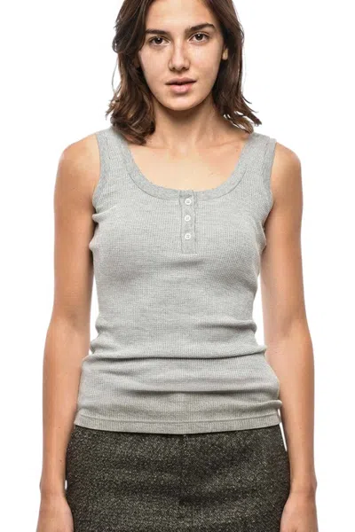 1989 Studio Grey Textured Scoop Neck Top