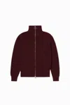 1989 Studio High Neck Full Zip Sweater In Burgundy