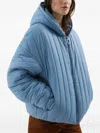 1989 Studio Hooded Bomber Jacket In Blue