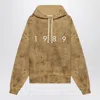 1989 Studio Brushed Cotton Hoodie With Embossed Logo In Neutral