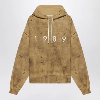 1989 Studio Hoodie Logo Camo In Beige