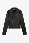 1989 Studio Intreccio Leather Logo Jacket In Brown