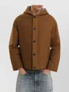 1989 Studio Jacket Workwear Front Pockets Hood Long Sleeves In Brown