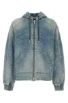 1989 Studio Washed Denim Zip-up Jacket In Blue