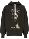 1989 Studio Jesus Print Hooded Sweatshirt In Black
