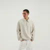 1989 Studio Jp Half Zip Sweatshirt Light Cream In Beige