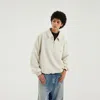1989 Studio Jp Half Zip Sweatshirt Light Cream In Beige