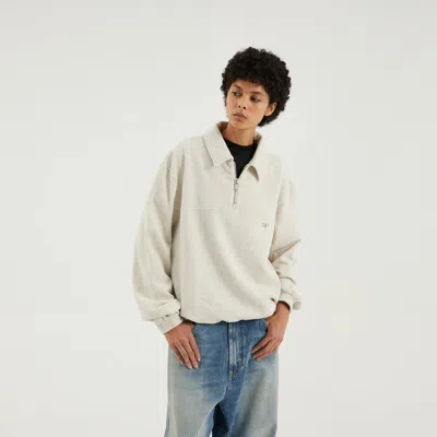 1989 Studio Jp Half Zip Sweatshirt Light Cream In Beige