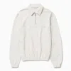 1989 Studio Jp Half Zip Sweatshirt Light Cream In White