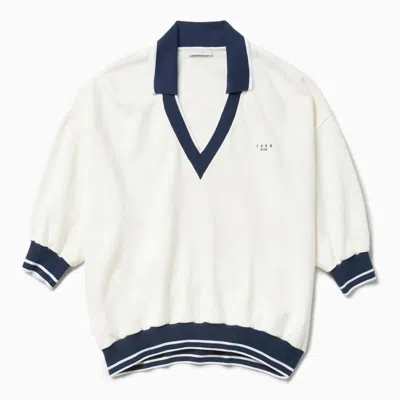 1989 Studio Jp V-neck Sweatshirt In White