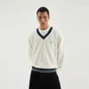 1989 Studio Jp V-neck Sweatshirt In White
