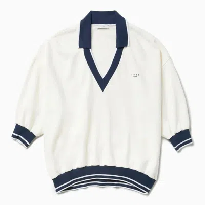 1989 STUDIO 1989 STUDIO  JP V-NECK SWEATSHIRT WHITE