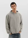 1989 Studio Knitted Hoodie With Hood And Kangaroo Pocket In Gray