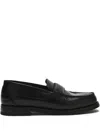 1989 Studio Loafers With Perforated Detail And Round Toe In Black