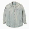 1989 Studio Denim Overshirt With Chest Pocket And Faded Wash