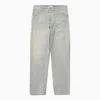 1989 Studio Faded Wash Denim Pants With Five Pockets In Blue