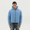 1989 Studio Light Blue Quilted Down Jacket In Blue