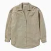 1989 Studio Light Brown Denim Overshirt In Beige