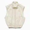 1989 Studio Light Cream Gabardine Zip Up Vest