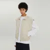 1989 Studio Light Cream Gabardine Zip Up Vest In Beige