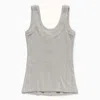 1989 Studio Tank Top Waffle Button Detail