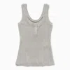 1989 Studio Tank Top Waffle Button Detail