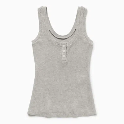1989 STUDIO 1989 STUDIO  LIGHT GREY WAFFLE TANK TOP