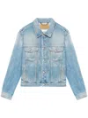 1989 Studio Logo-embossed Denim Jacket In Blue