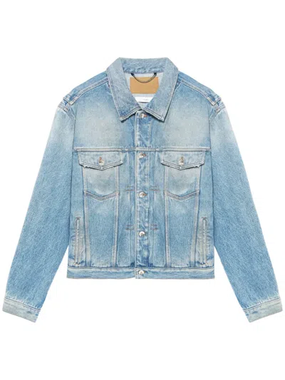 1989 Studio Logo-embossed Denim Jacket In Blue