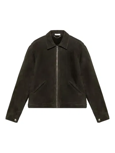 1989 Studio Logo-embroidered Leather Jacket In Brown