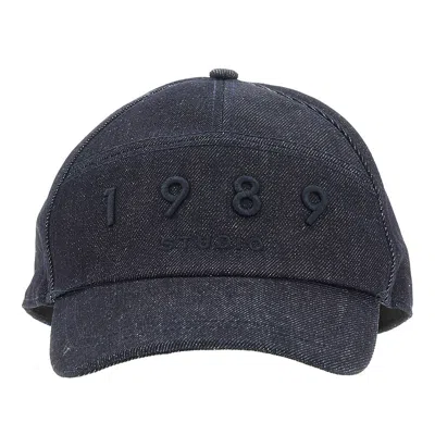 1989 Studio Logo Embroidery Denim Baseball Cap In Blue